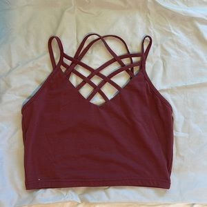Strappy Burgundy Crop Top